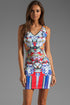 Sexy Flower Tracers Sexy Print Mini Dress